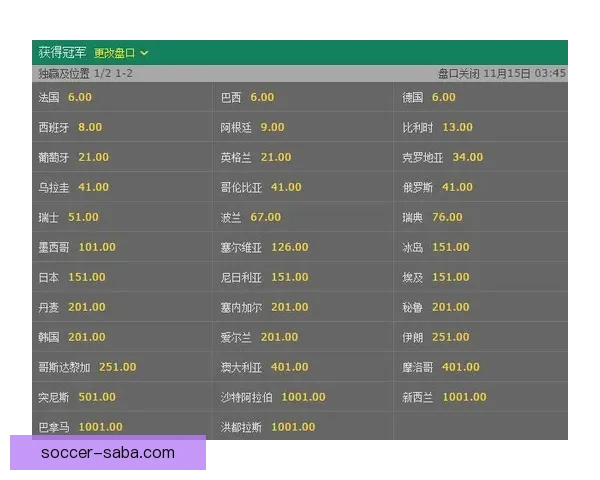 2026世界杯竞猜投注入口全攻略实时赔率与投注技巧解析